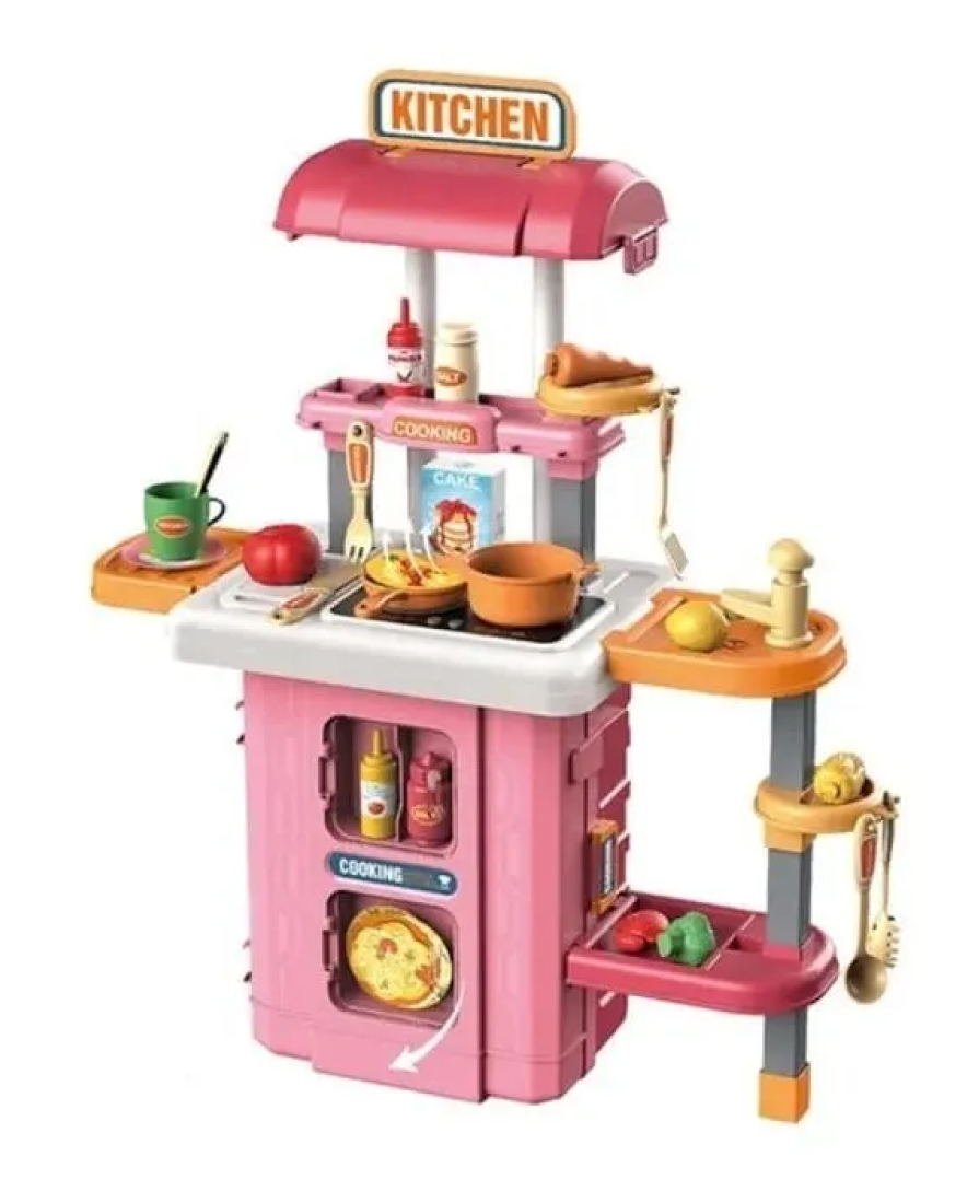 Cocina Infantil Portatil Luz + Sonido + Función Real De Agua