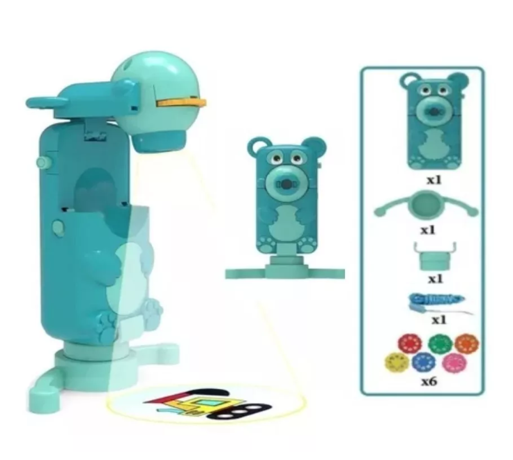 Lampara - Linterna Infantil + Proyector De Figuras