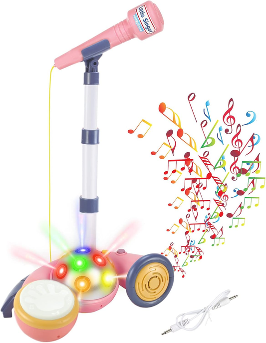 Micrófono Infantil Karaoke Con Base Mp3 Conector Celular