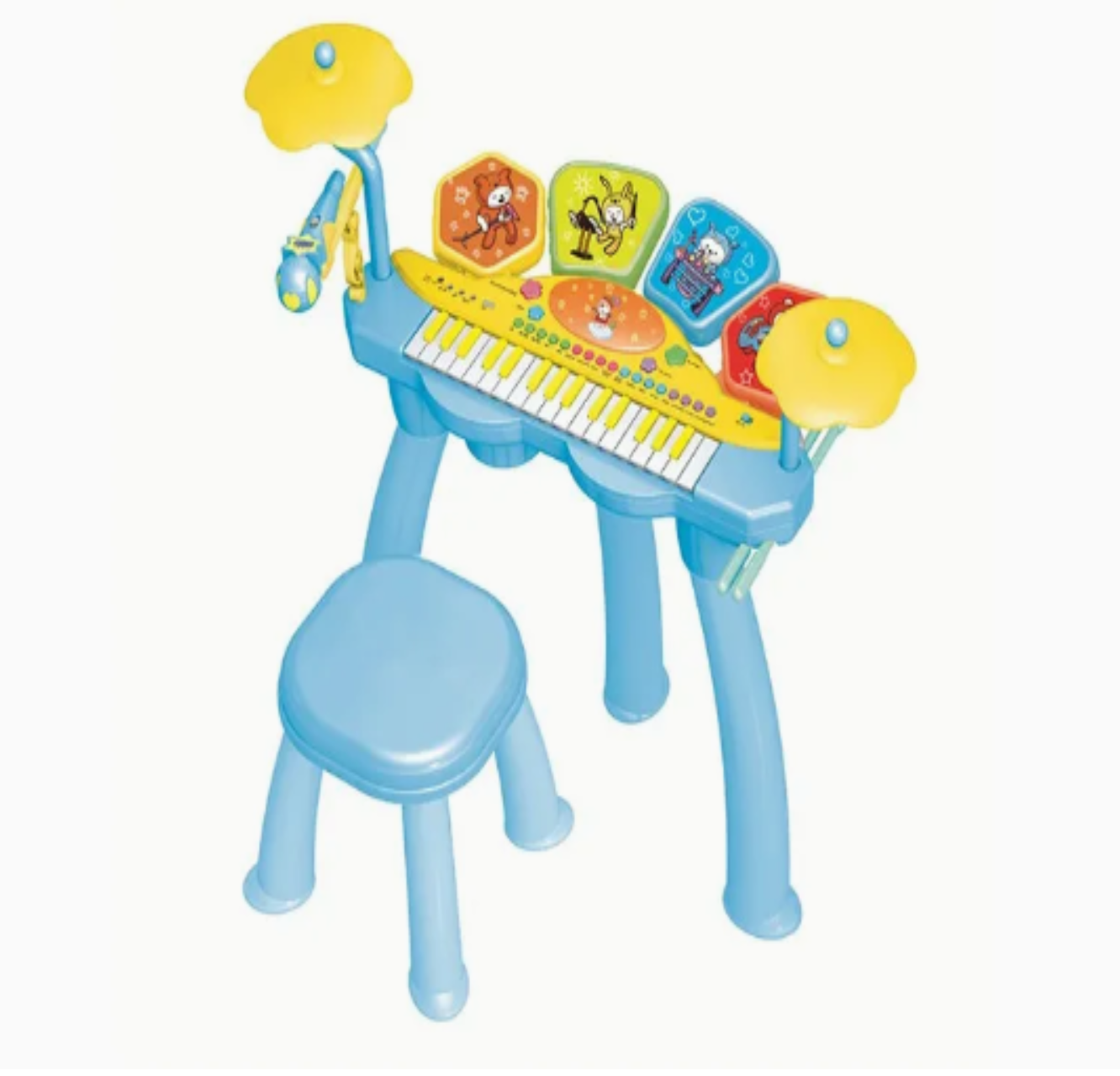 Instrumento Infantil Batería Piano Infantil Luces Y Sonidos