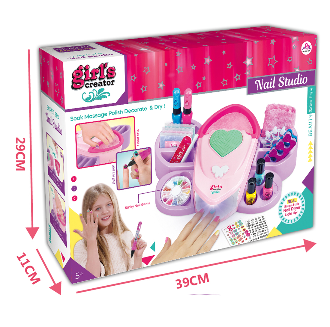 Set Spa De Manos Manicure + Esmaltes + Decoraciones Infantil