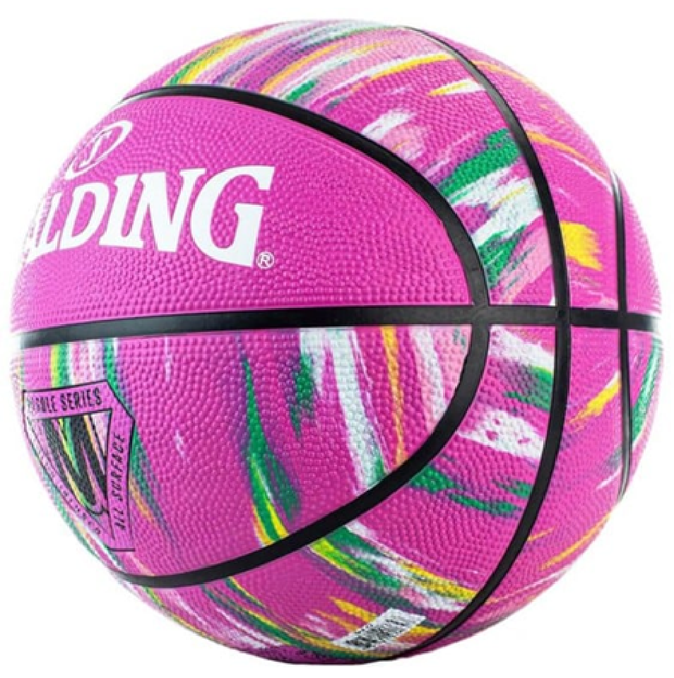 Balón Baloncesto Spalding Marble Series #6 Rosa