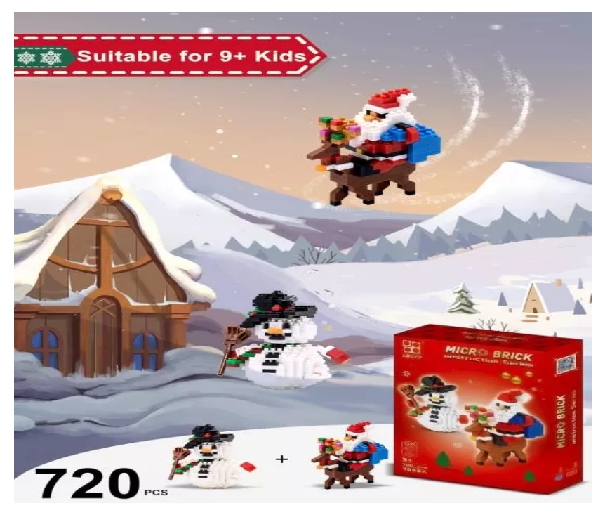 Arma Todo Papá Noel Y Muñeco De Nieve 720 Pcs