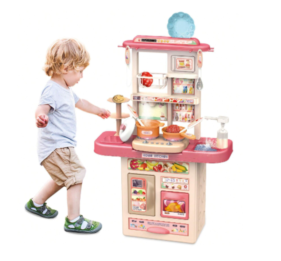 Cocina Infantil Función De Agua + Luz + Sonido + Vapor 65 Cm