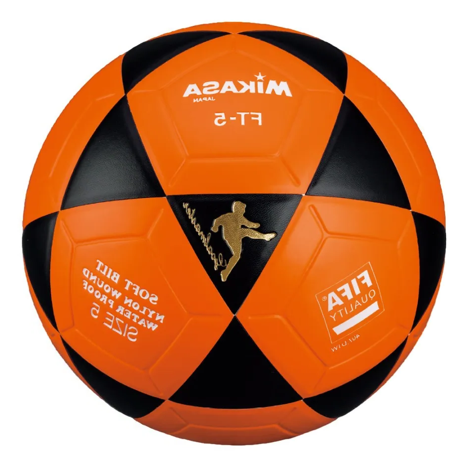Pelota De Fútbol Mikasa Ft-5 No 5 Color Naranja Y Negro