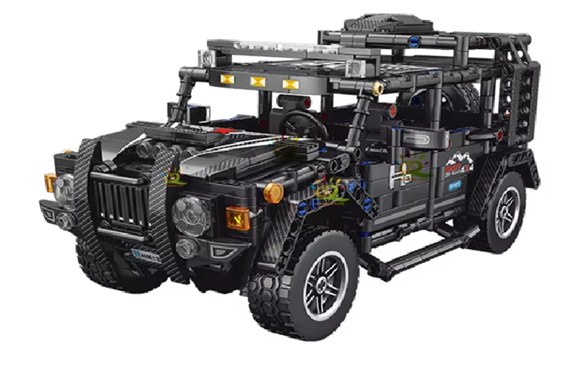 Arma Todo 909 Pcs Bloques Para Armar Camioneta Negra 4 X 4