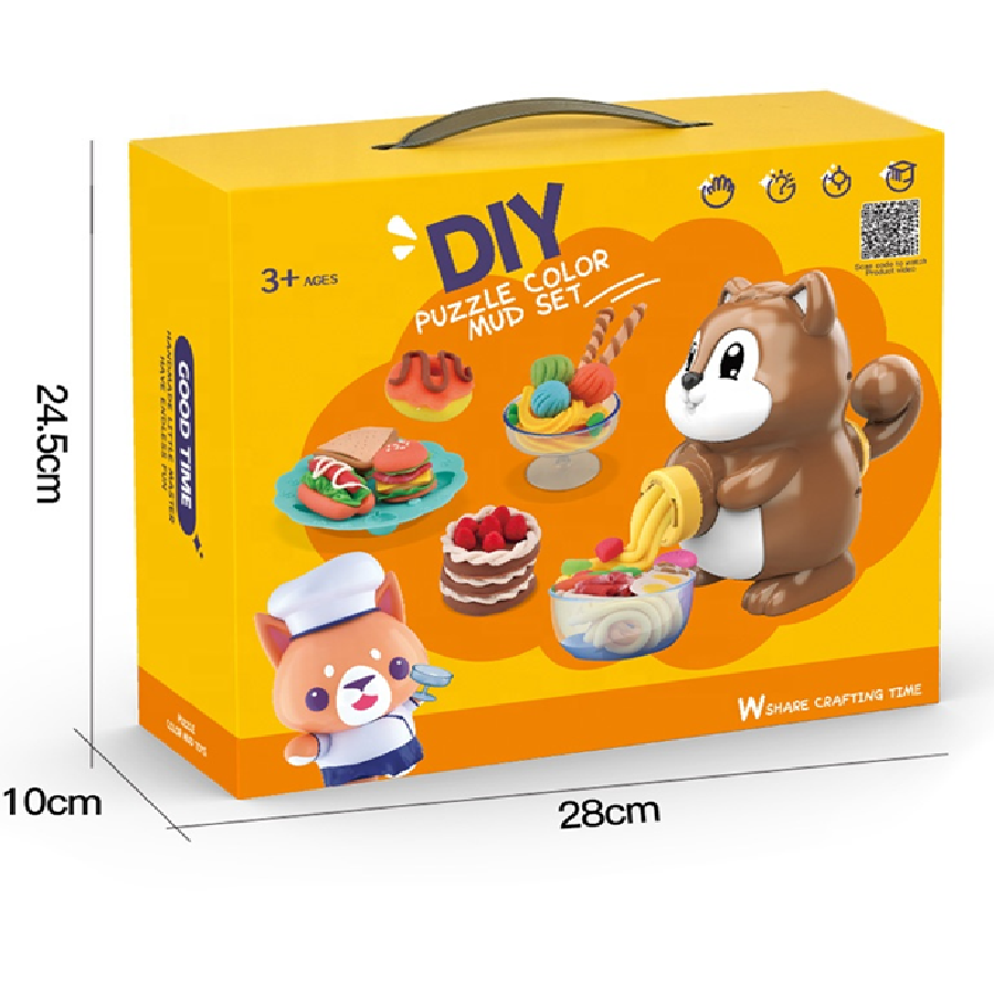 Juego De Mesa Con Plastilina Ardilla Moldes + Accesorios