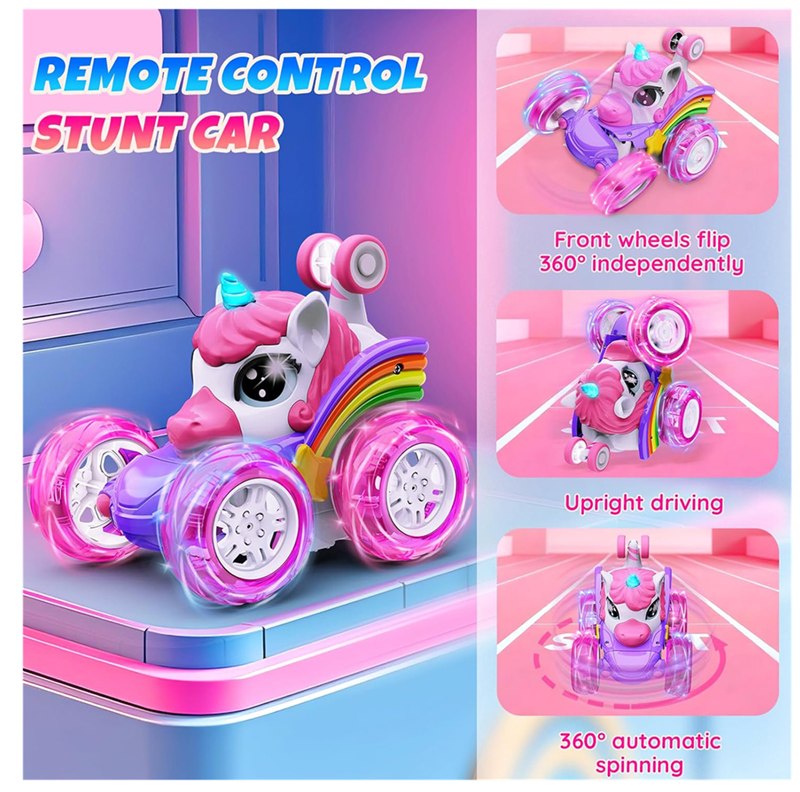 Carro A Control Remoto Para Niña Unicornio Multicolor