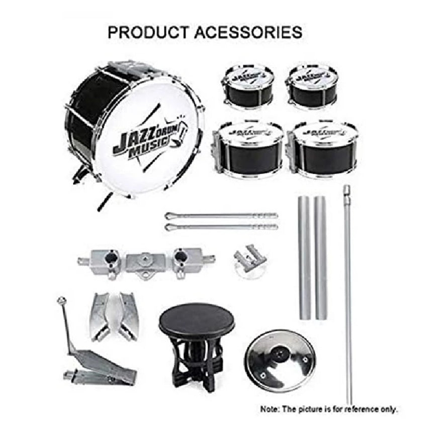 Batería Infantil Jazz Drum 5 Tambores Con Platillo + Silla