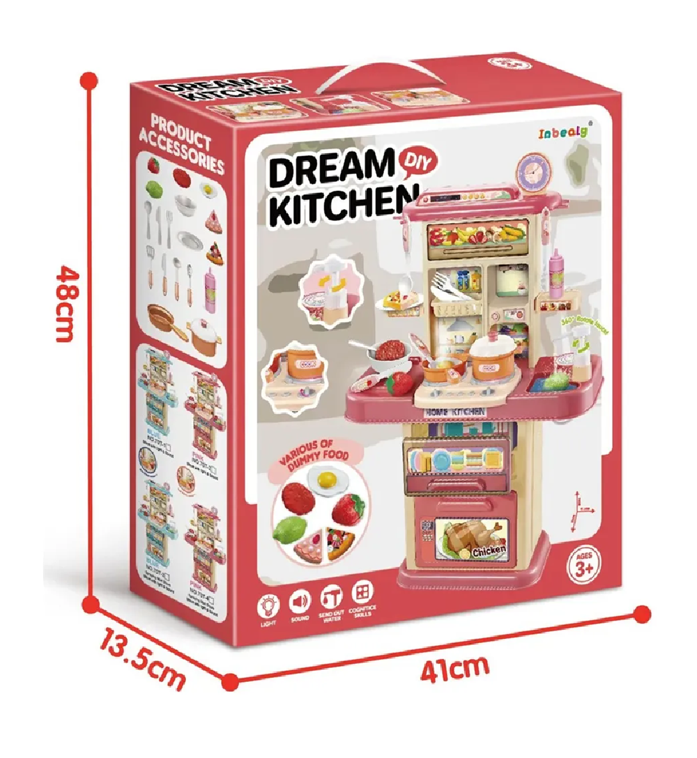 Cocina Infantil Rosada Función Real De Agua