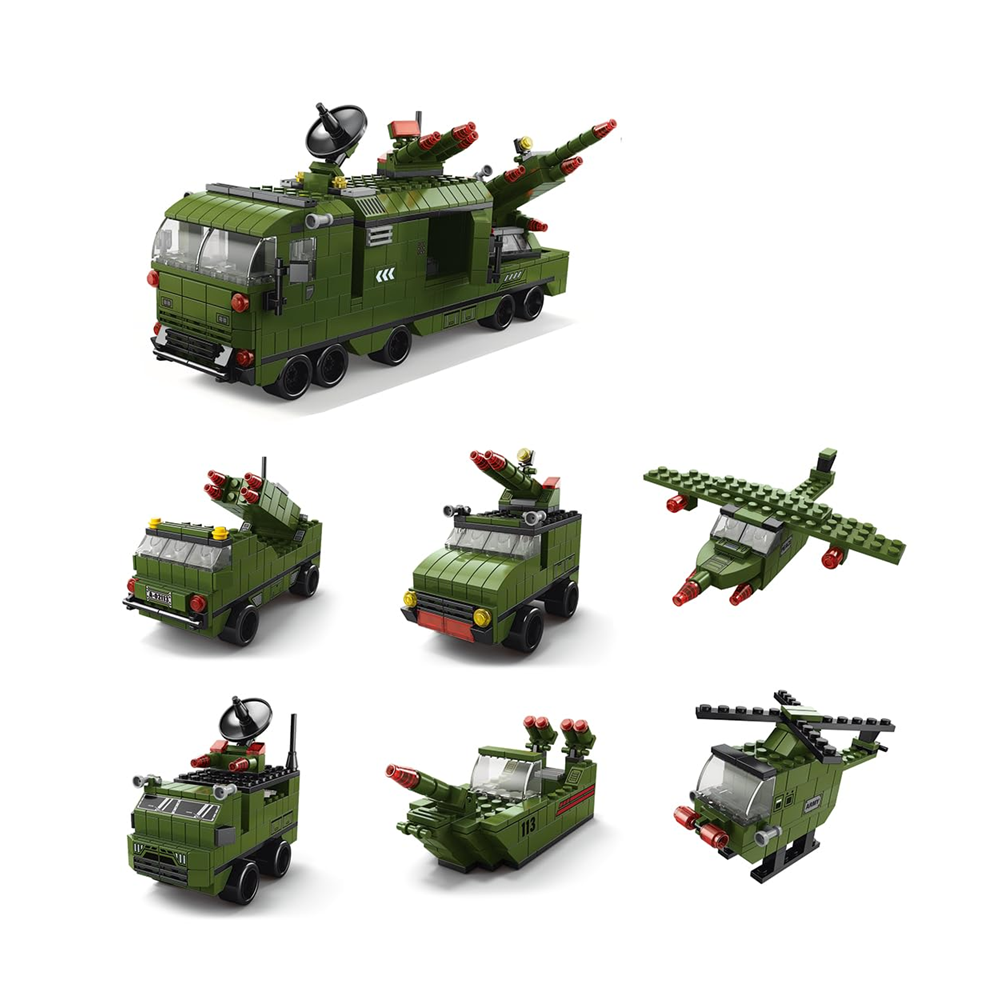 Arma Todo Bloques Para Armar 1000 Pcs Camión Ejercito