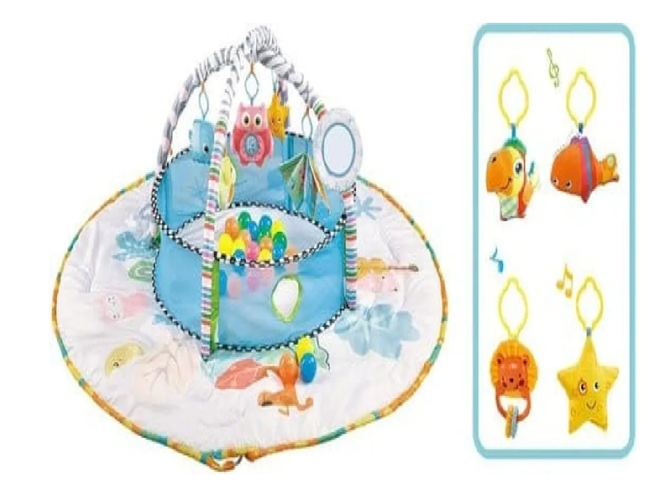 Gimnasio Infantil 5 En 1 Piscina De Pelotas + Corral 143 Cm