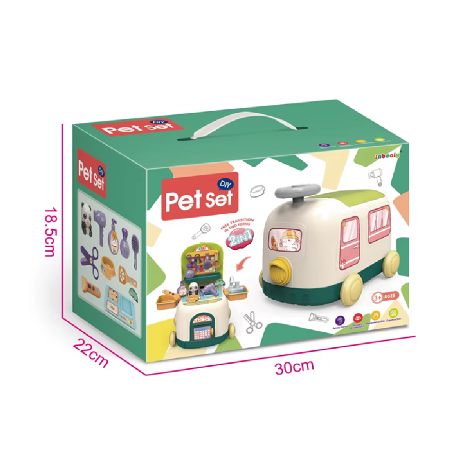 Maleta Infantil De Veterinario Con Rueditas Pet Set