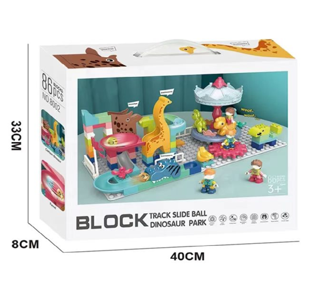 Arma Todo Bloques Parque De Dinosaurios 86 Pcs Bloque Grande