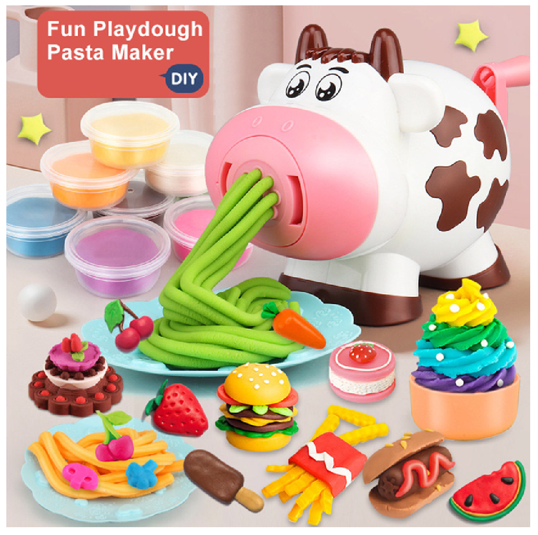 Juego De Plastilinas Moldeables 8 Colores + Accesorios