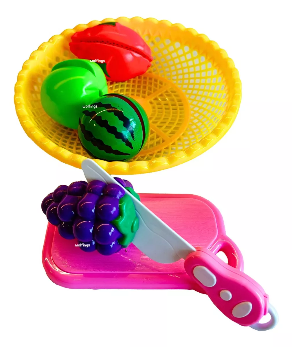 Set De Frutas Y Verduras Infantiles Con Velcro Para Cortar