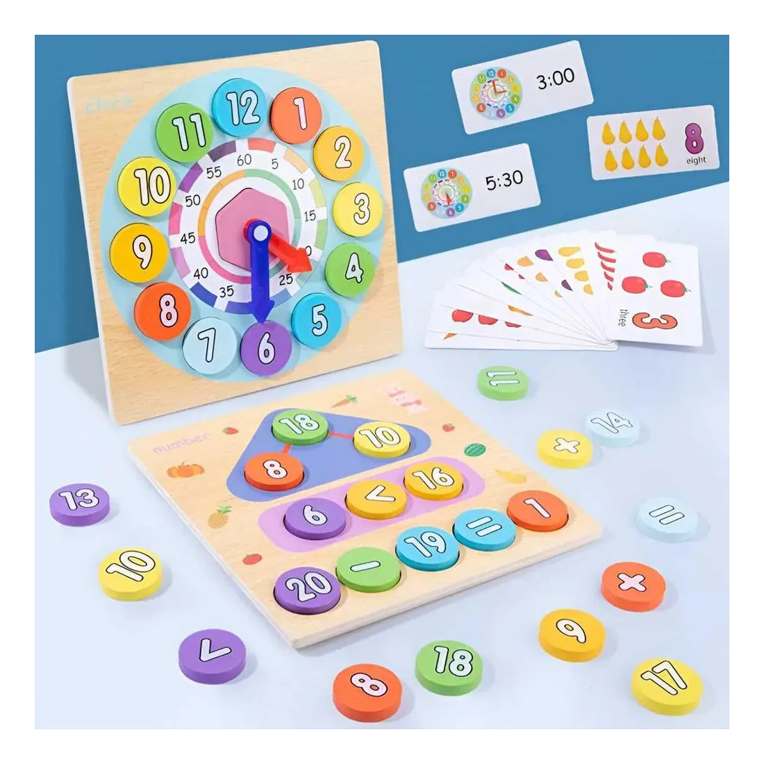 Juego De Mesa Aprende Matemáticas Y Las Horas Del Reloj
