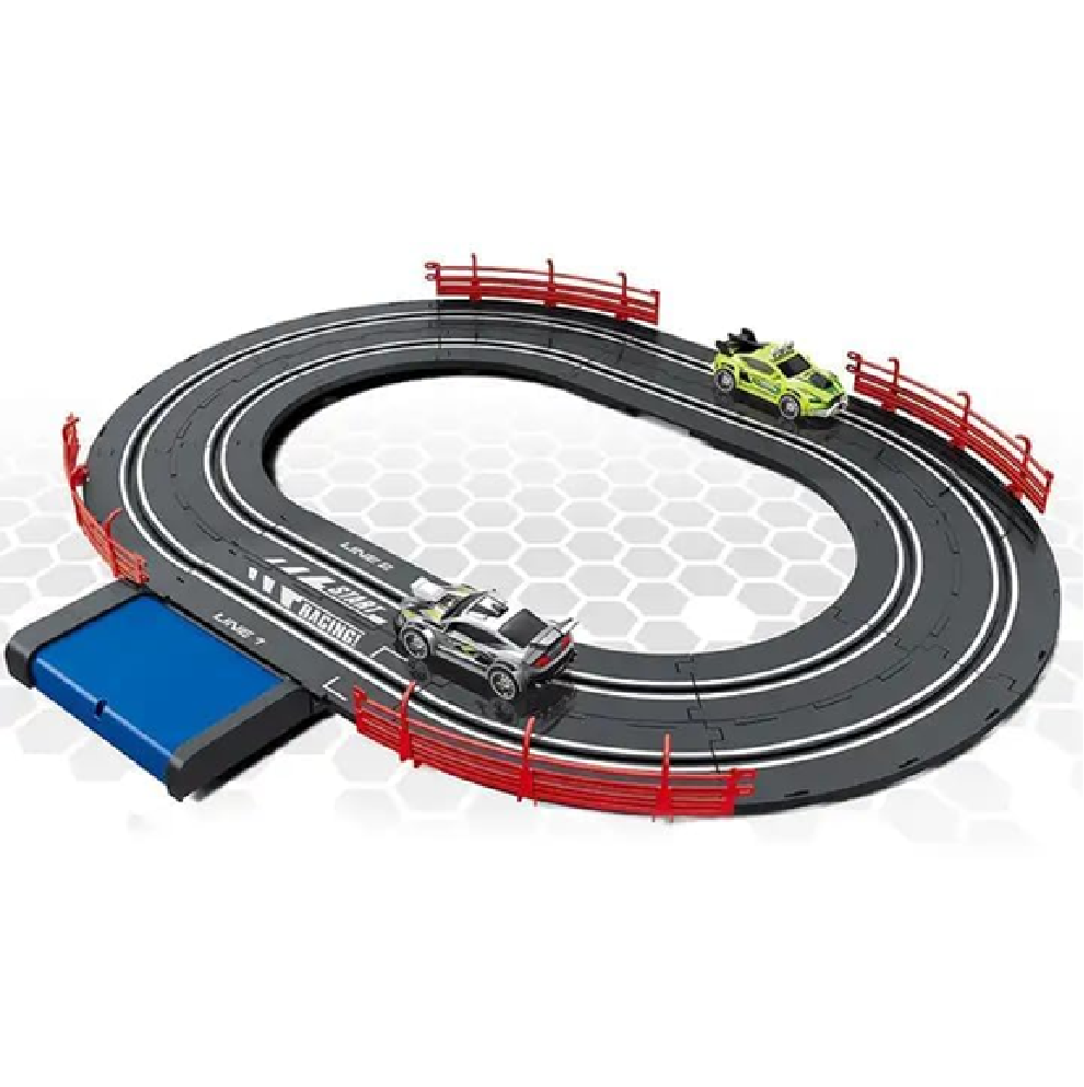 Pista De Carreras Eléctrica Topturbe 2 Carros 180 Cm