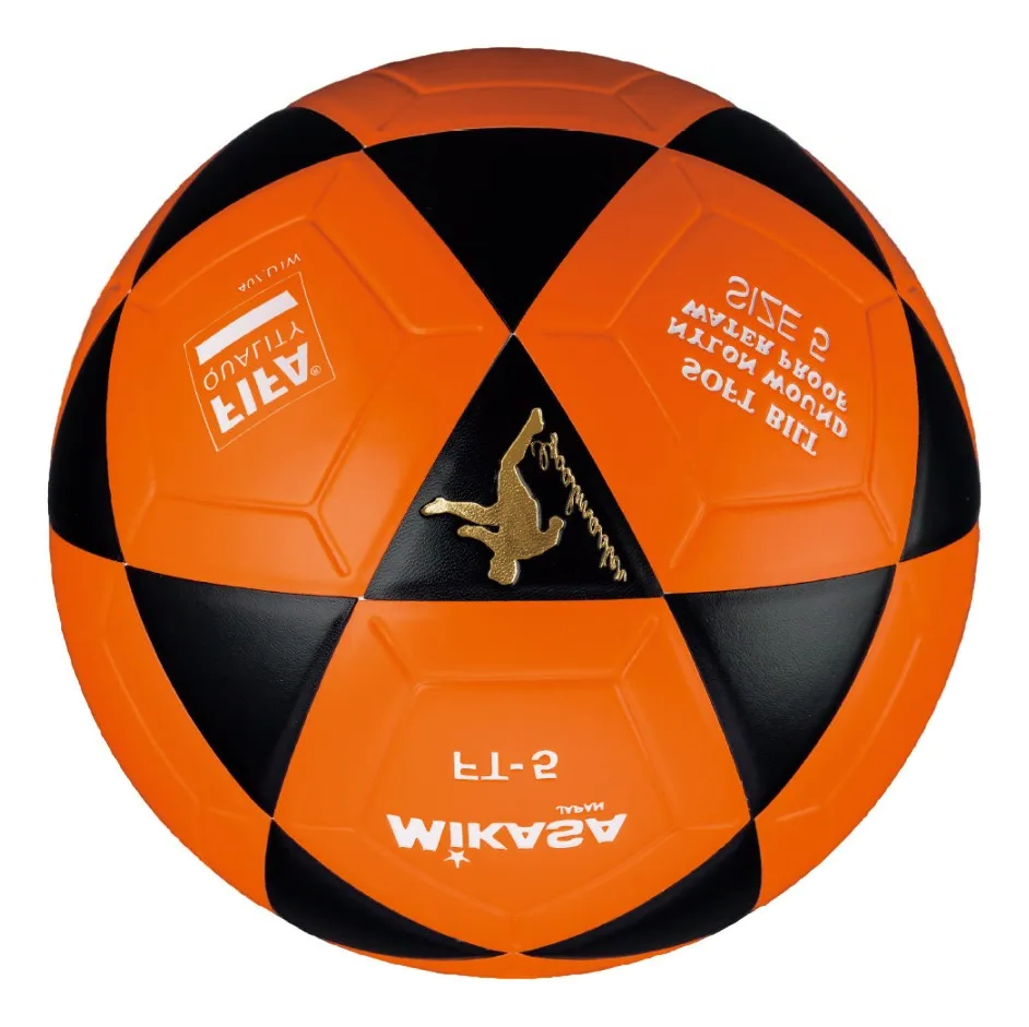 Pelota De Fútbol Mikasa Ft-5 No 5 Color Naranja Y Negro