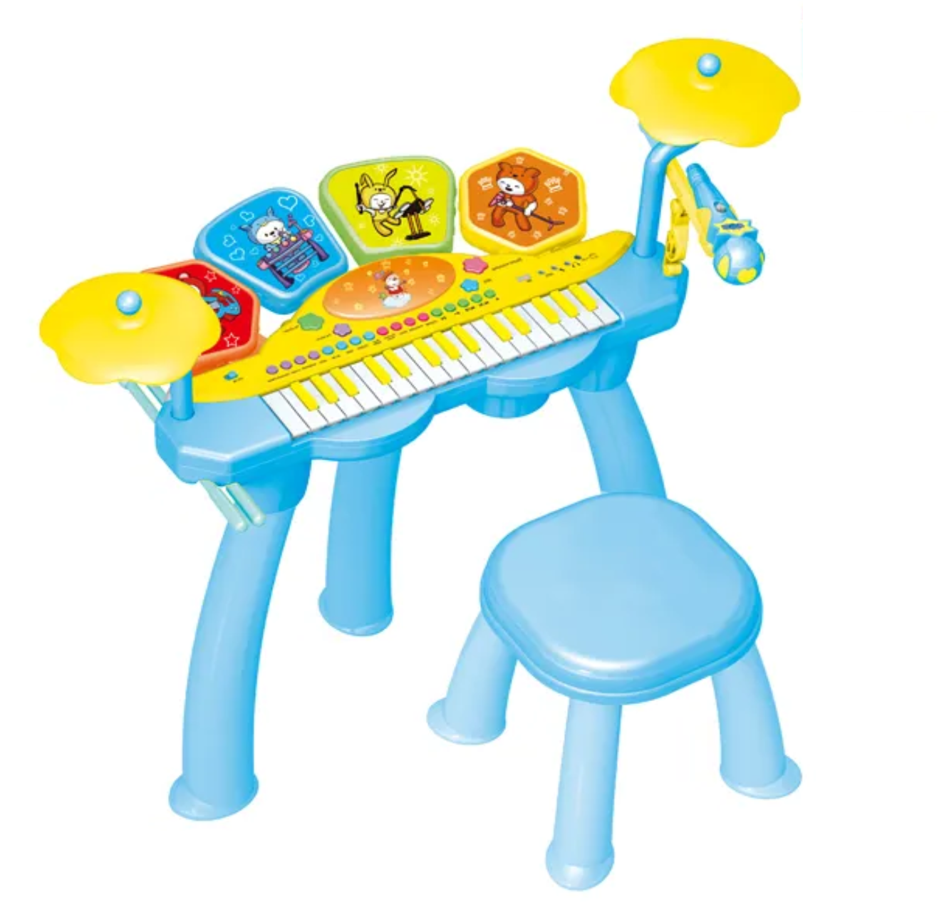 Instrumento Infantil Batería Piano Infantil Luces Y Sonidos