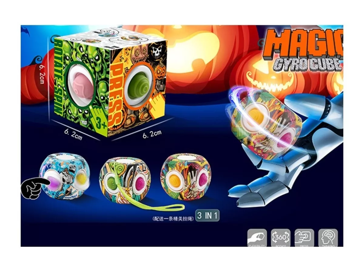 Juego Antiestres 3 En 1 Spinner + Pop It + Movilidad