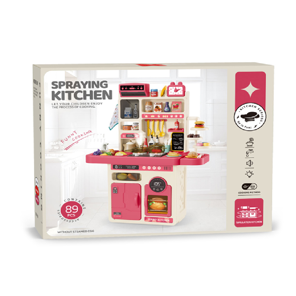 Cocina Infantil 89 Pcs Luces + Sonidos+ Vapor +agua
