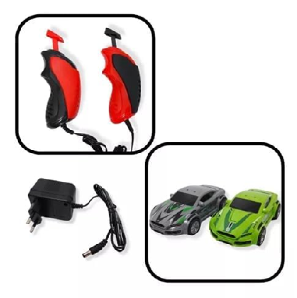Pista De Carreras Eléctrica Topturbe 2 Carros 180 Cm