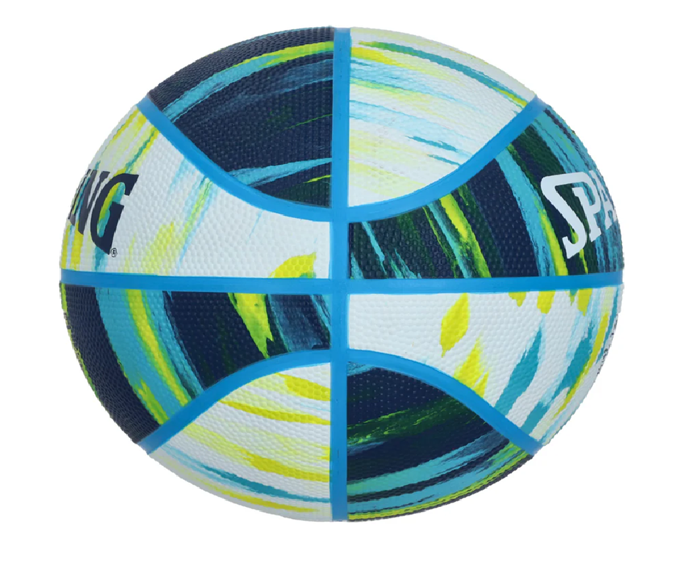 Balón Baloncesto Spalding Marble Series #7 Negro Blanco azul