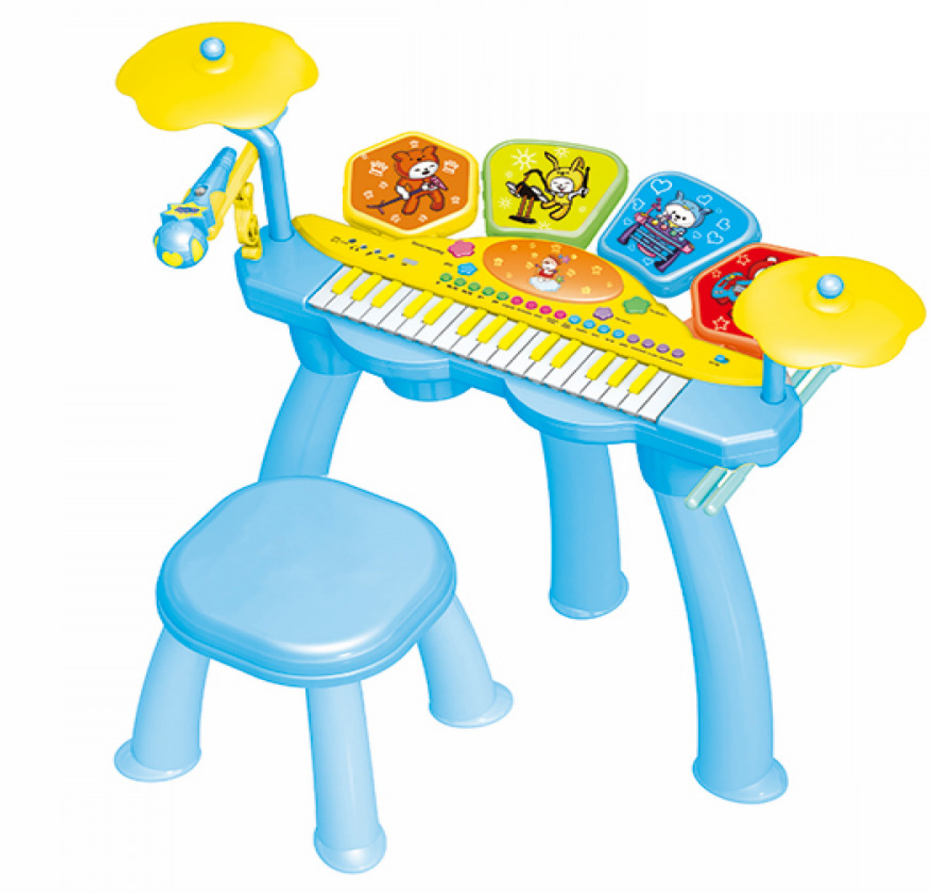 Instrumento Infantil Batería Piano Infantil Luces Y Sonidos