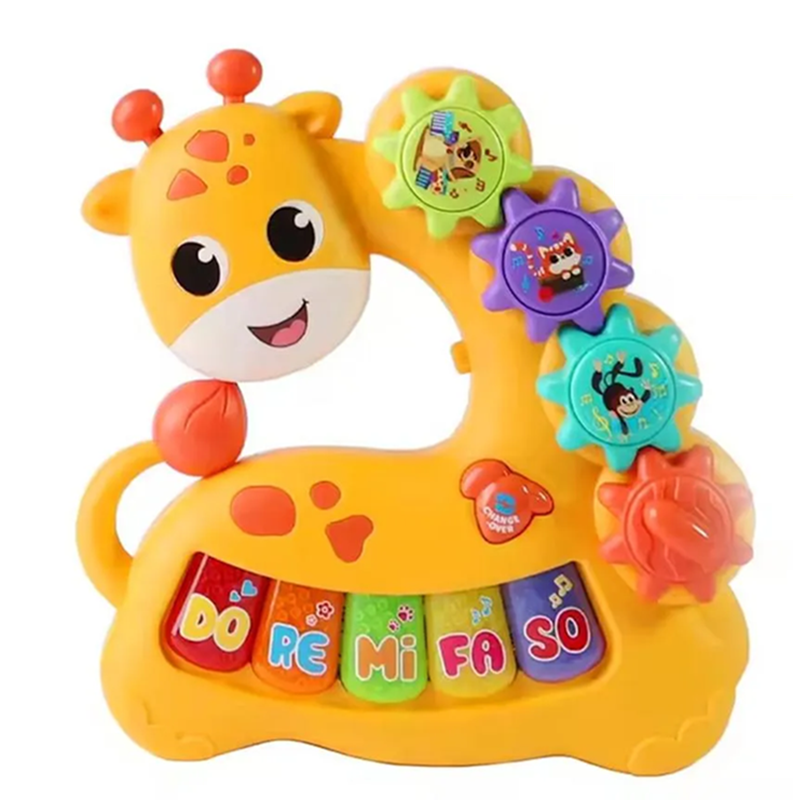 Piano Infantil Musical Con Forma De Jirafa Luz + Sonido