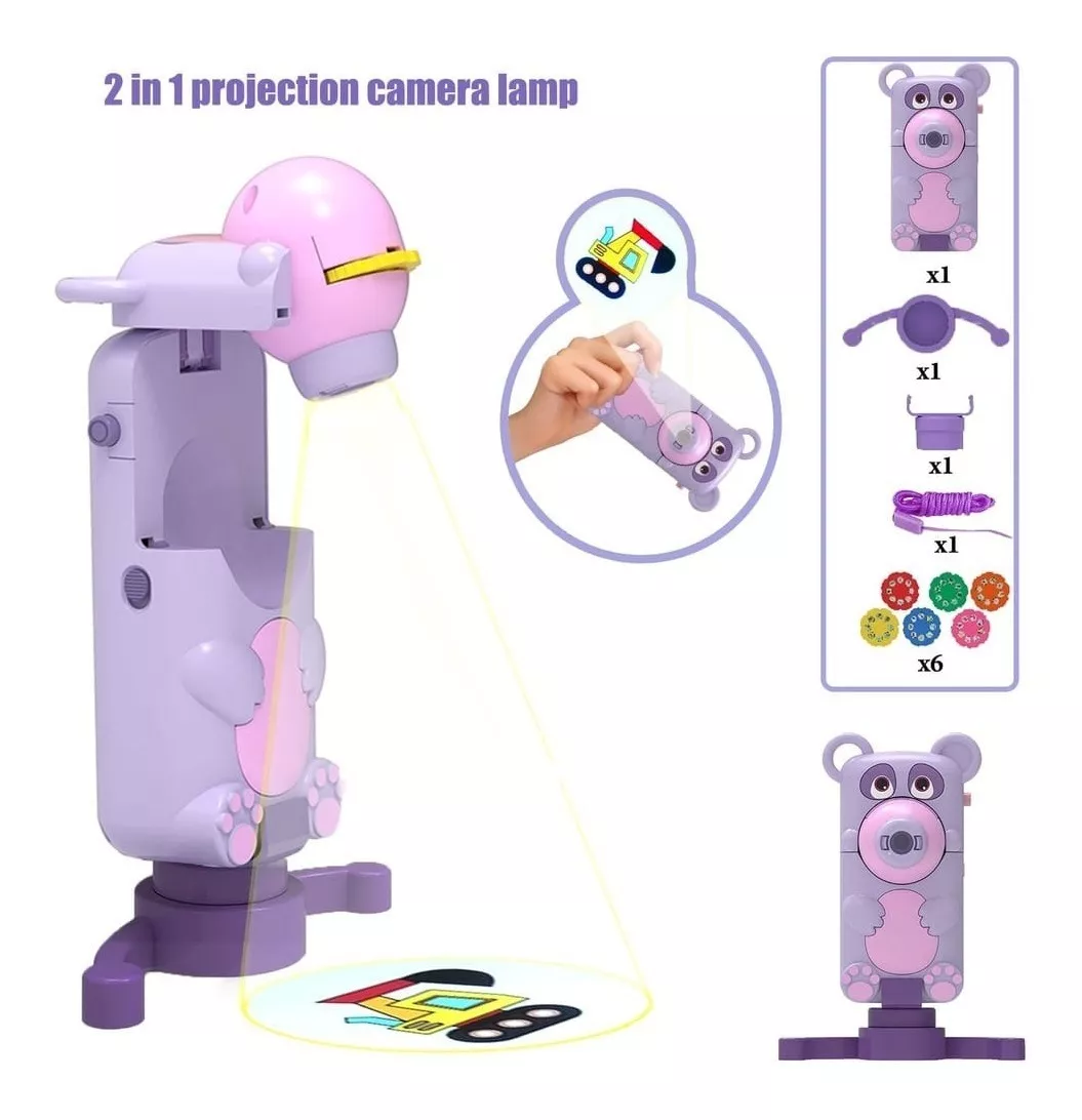 Lampara - Linterna Infantil + Proyector De Figuras