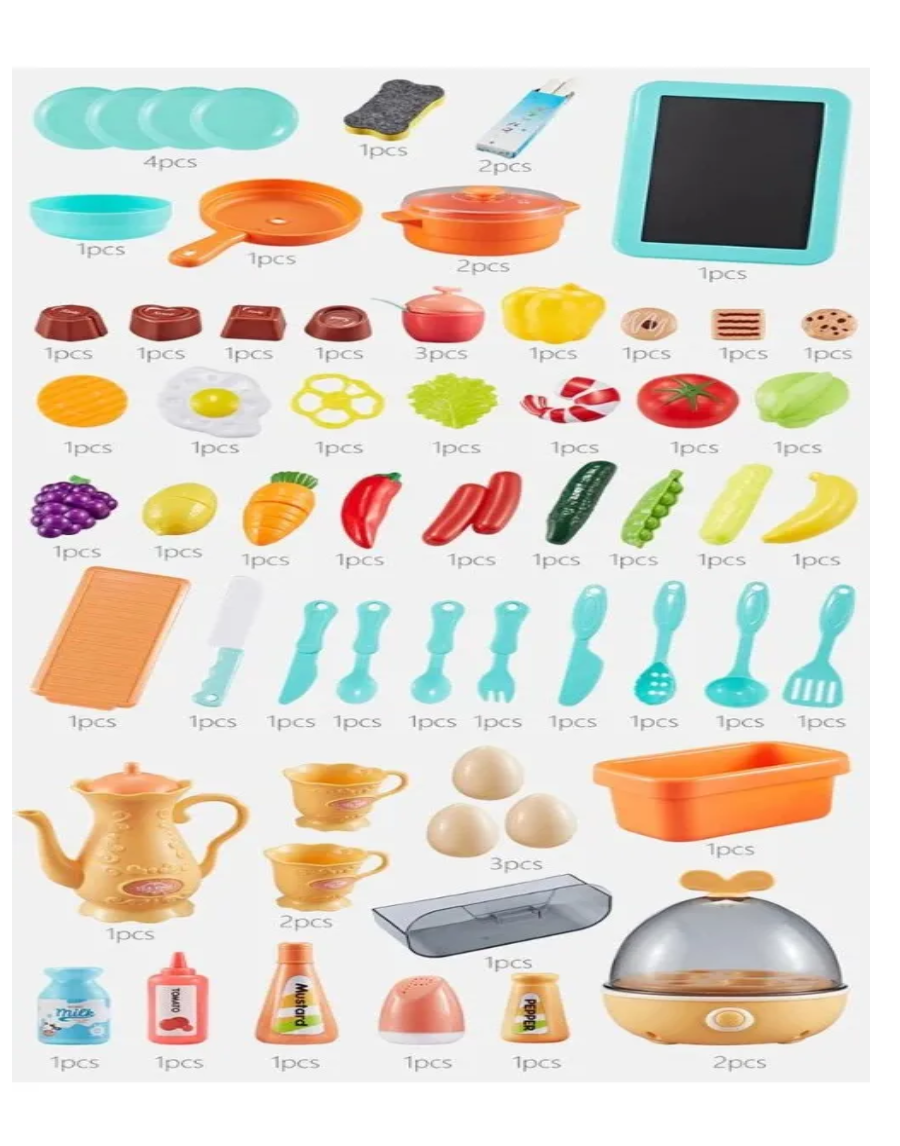 Cocina Infantil Con Función De Agua + Luz + Música + Vapor
