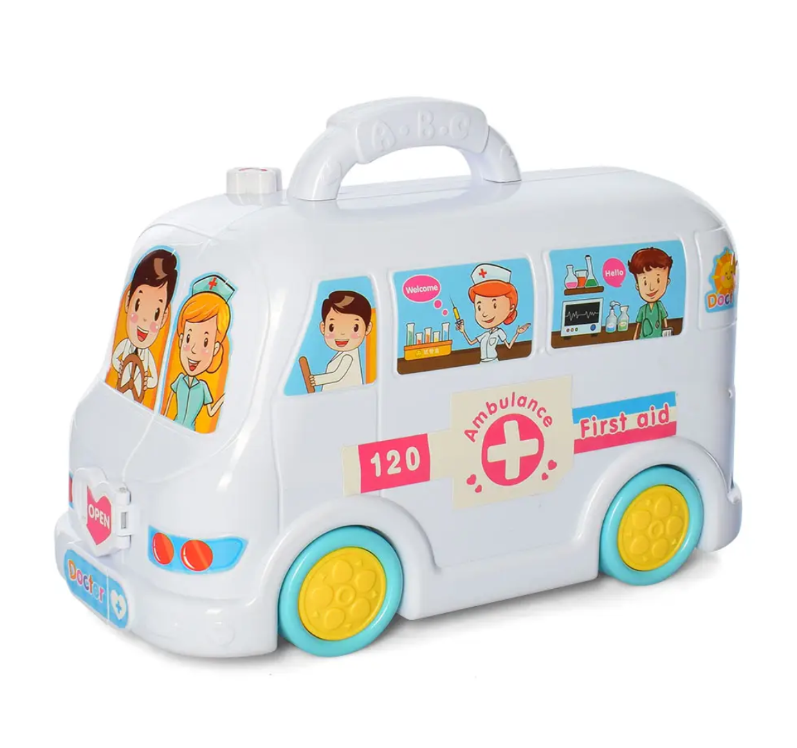 Kit Maleta De Doctor Ambulancia Infantil Luces Y Sonidos