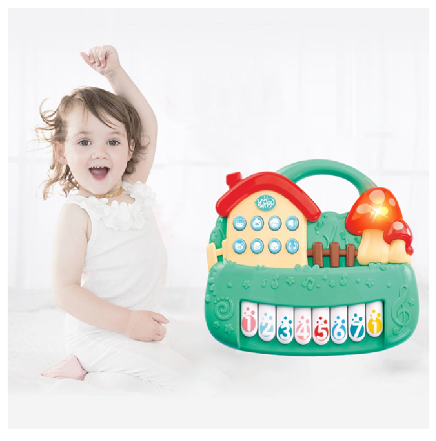 Piano Infantil Con Forma Y Sonidos De Granja Luces + Sonidos