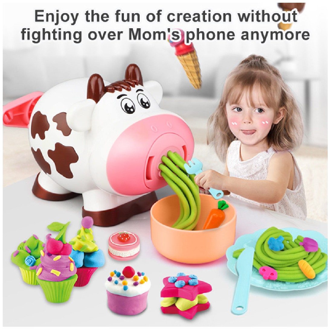 Juego De Plastilinas Moldeables 8 Colores + Accesorios