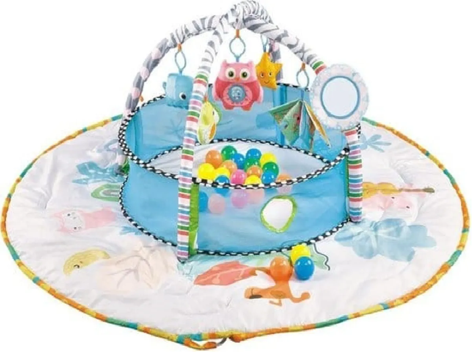 Gimnasio Infantil 5 En 1 Piscina De Pelotas + Corral 143 Cm