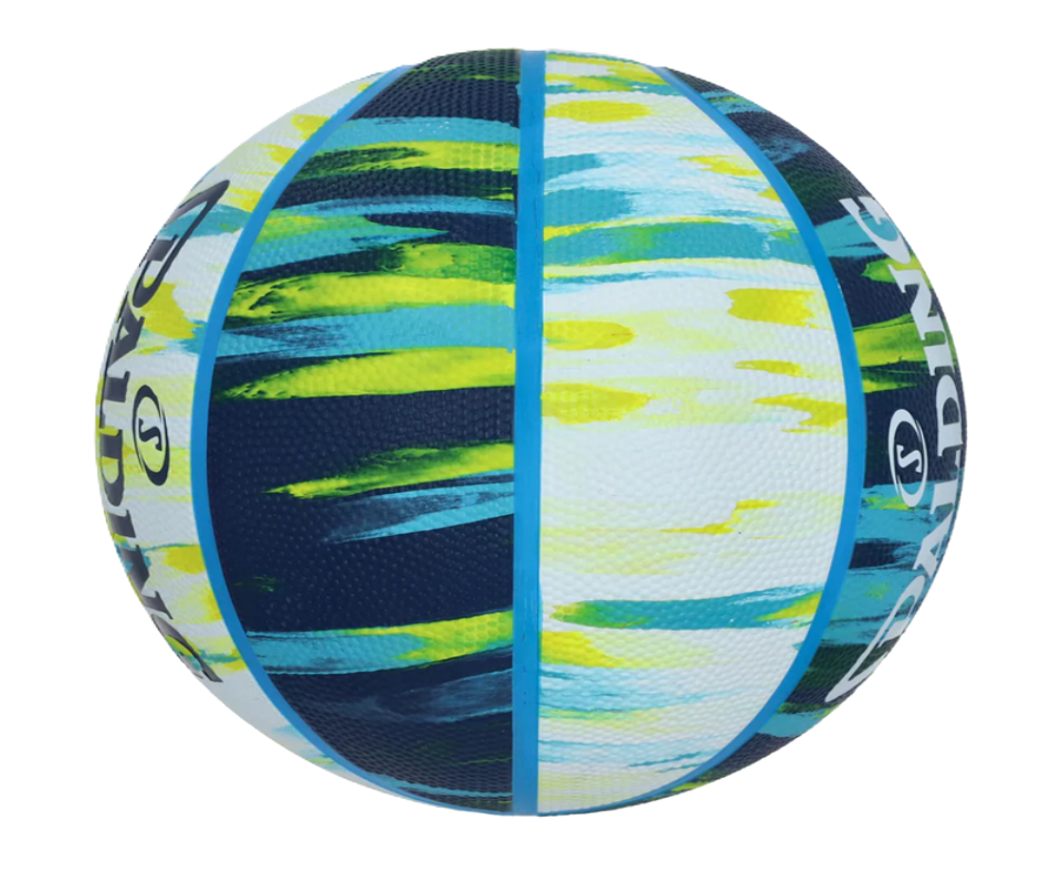 Balón Baloncesto Spalding Marble Series #7 Negro Blanco azul