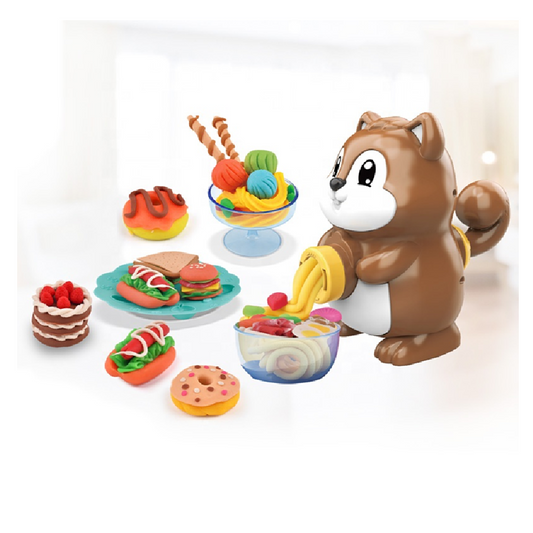 Juego De Mesa Con Plastilina Ardilla Moldes + Accesorios