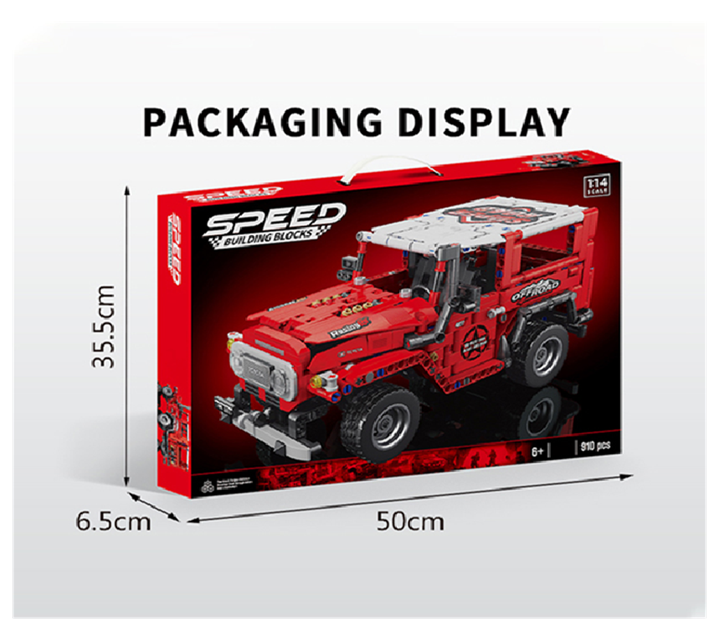 Arma Todo Bloques Para Armar Campero Rojo 910 Pcs