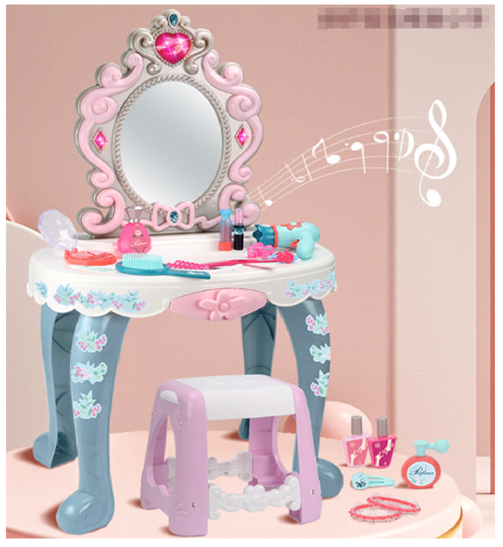 Tocador Infantil Luces Y Sonidos + Accesorios 30 Pcs