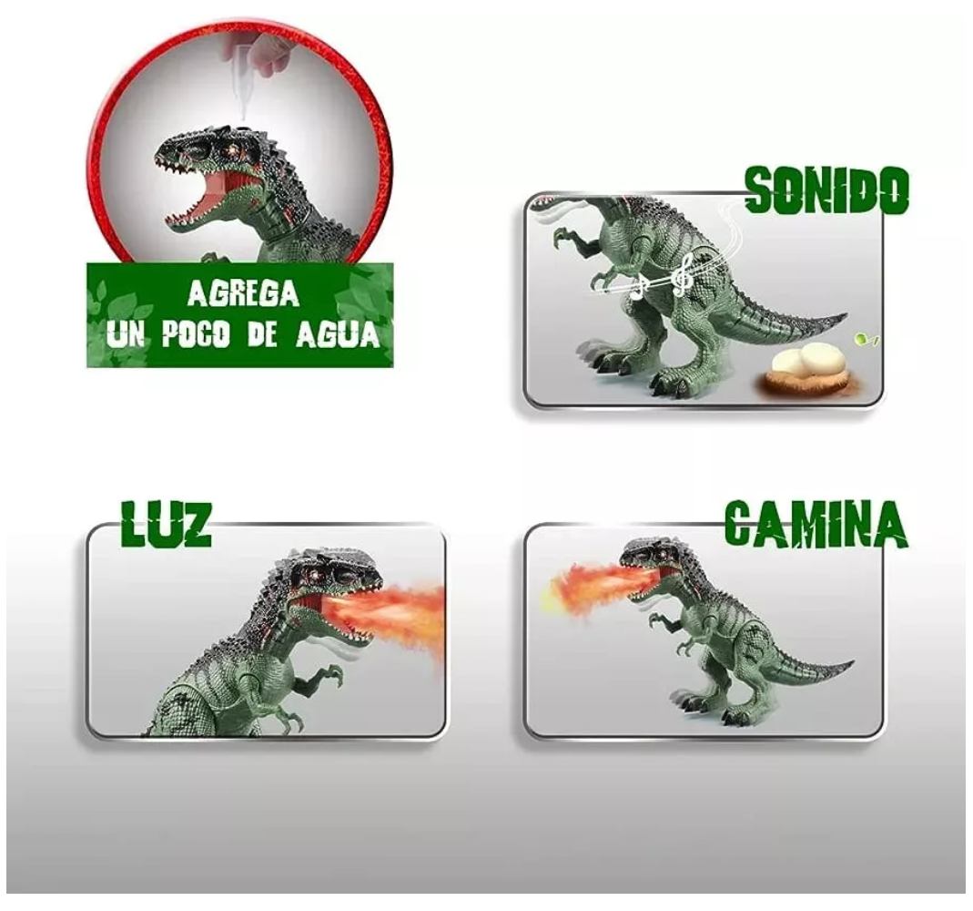 Dinosaurio Infantil Dinosaur World Luz + Sonido + Movimiento