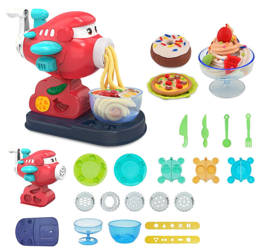 Juego De Mesa Con Plastilina Avioneta Moldes + Accesorios