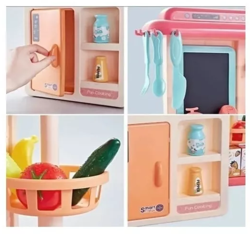 Cocina Infantil Con Función De Agua + Luces + Sonido + Vapor