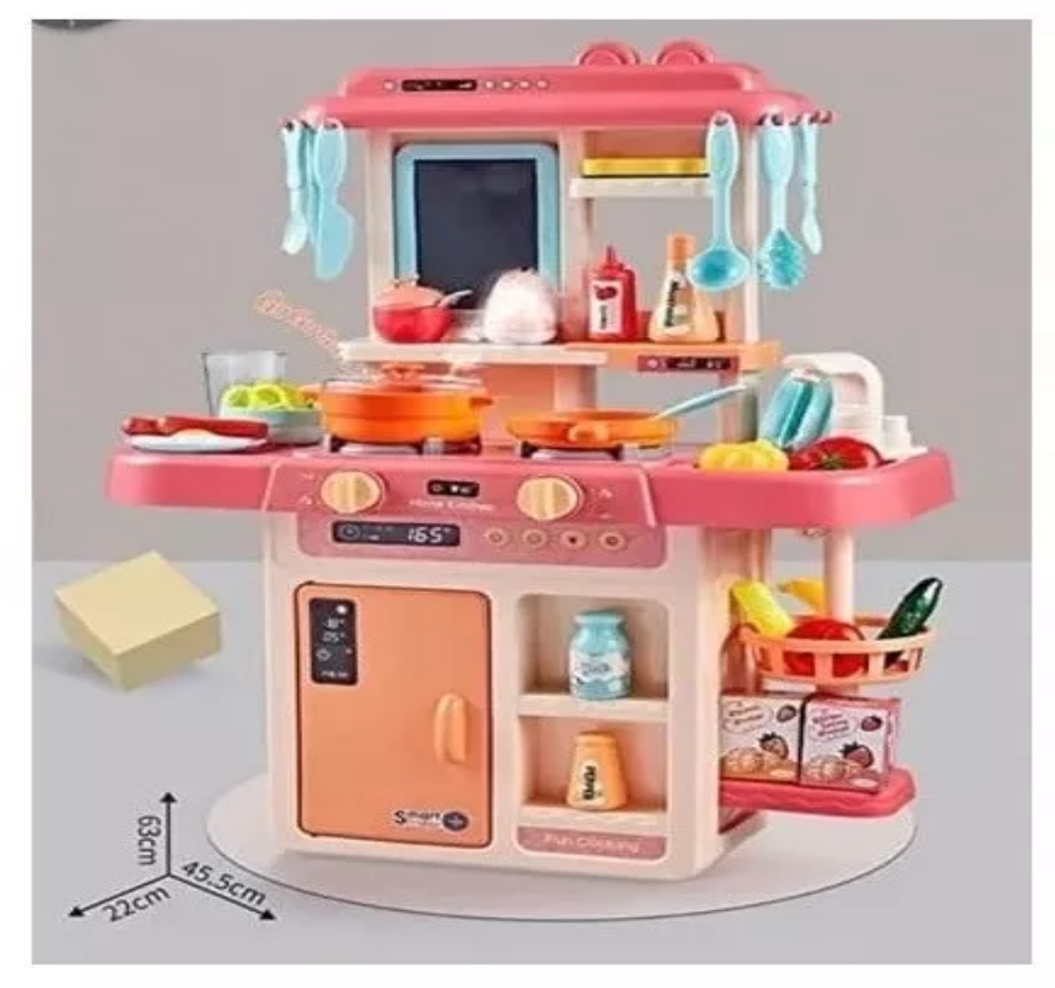 Cocina Infantil Con Función De Agua + Luces + Sonido + Vapor