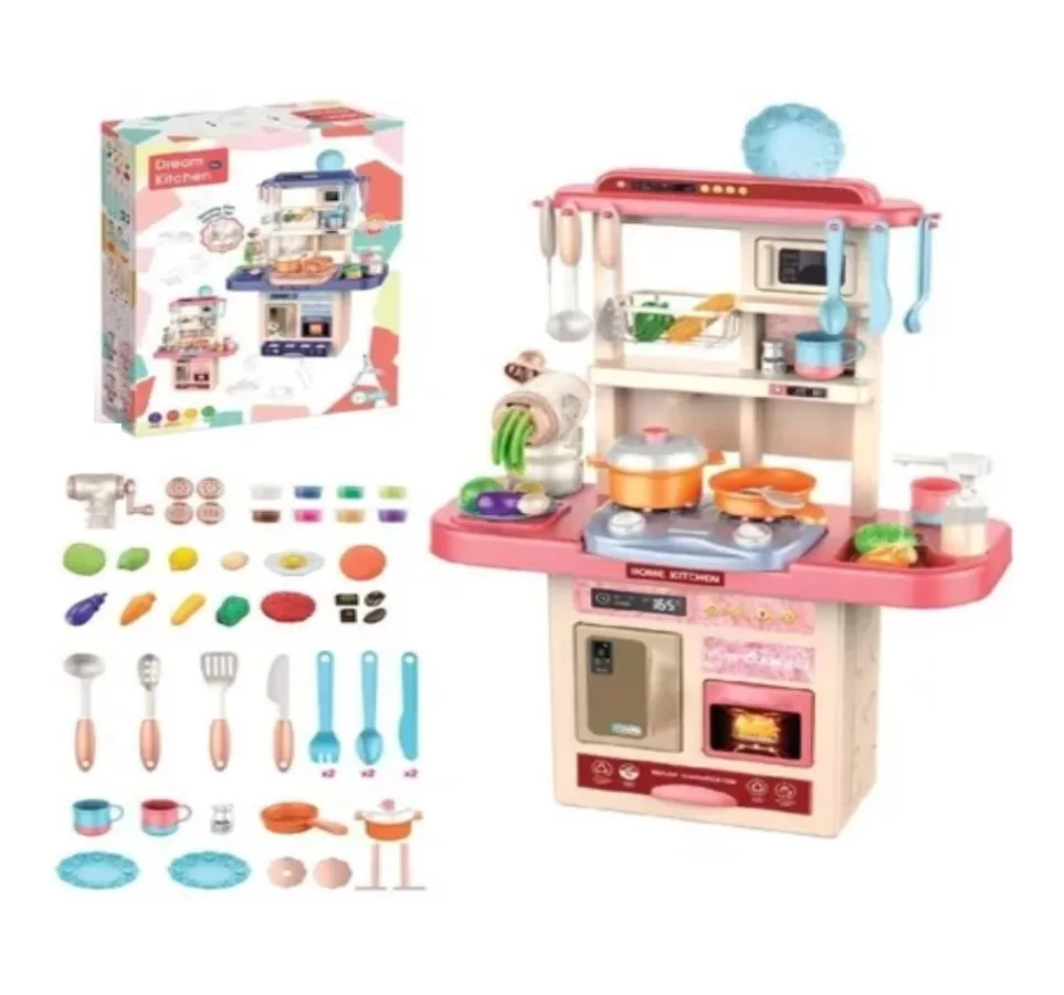 Cocina Infantil Multifunción Con Maquina Para Plastilina