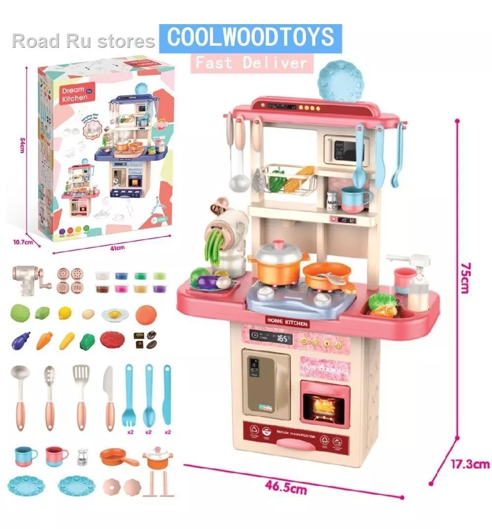 Cocina Infantil Multifunción Con Maquina Para Plastilina