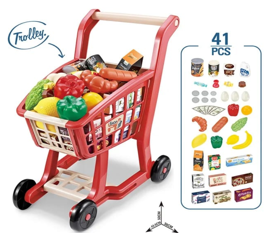 Carrito De Supermercado Infantil 41 Pcs De Mercado
