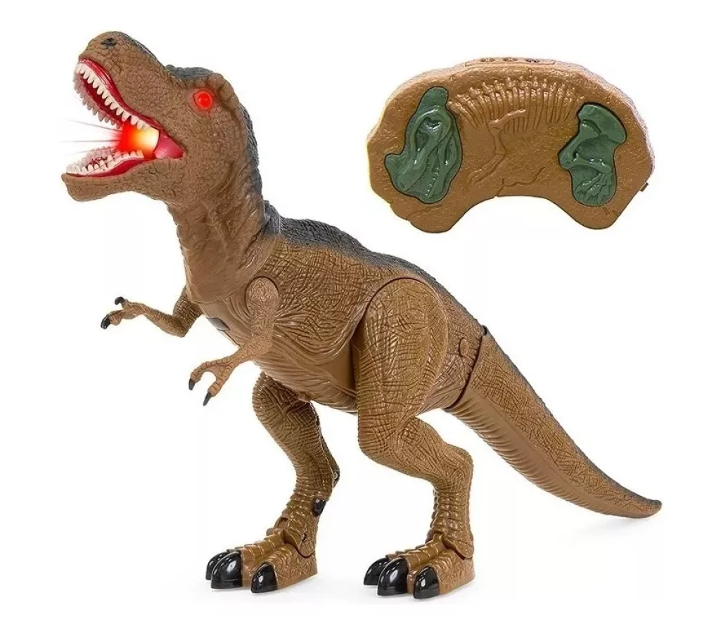 Dinosaurio Rex Con Sonido +movimiento +humo +control Remoto