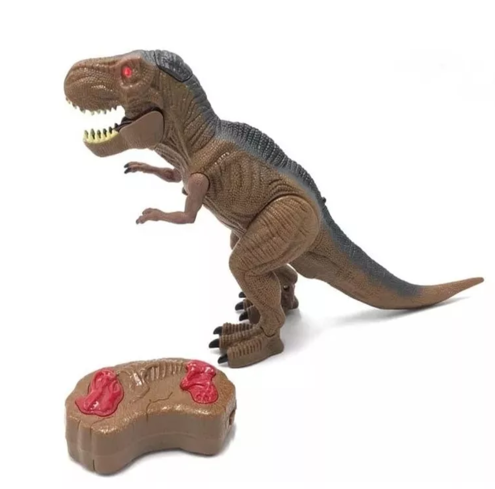 Dinosaurio Rex Con Sonido +movimiento +humo +control Remoto