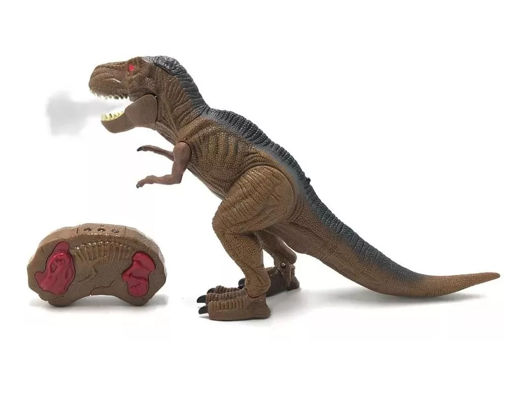 Dinosaurio Rex Con Sonido +movimiento +humo +control Remoto